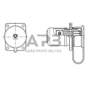 Rozetė, lizdas 2 kontaktų ERICH JAEGER 207A/70mm² 151227JAE