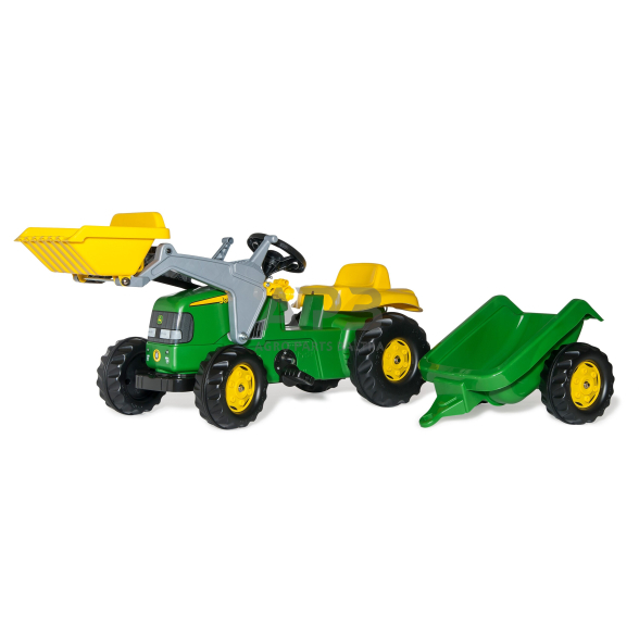 Rolly Toys John Deere traktorius su pedalais ir priekaba, 023110