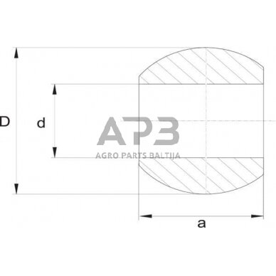 Rutulinė jungtis Ø28,4/64x45mm LA964284GP 2