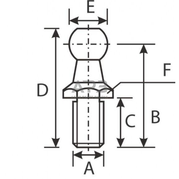 Rutulinis kaištis Stabilus CA4486MD 1