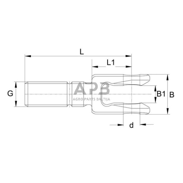 Šakės strypas 183,00 mm Walterscheid 308138 1