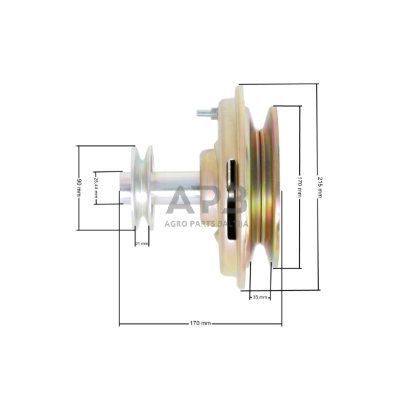 Sankaba Efco Formula 107H. Skriemulys viršutinis 20,00 x 90,00 mm, skriemulys apatinis apatinis 35,00 x 170,00 mm 717-1787, 7171787, 717-1787A, 7171787A, 917-1788A, 9171788A, 753-06346, 75306346 3