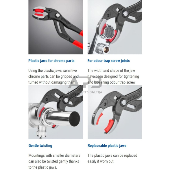 Santechninės replės 250mm KNIPEX (su fiksavimu) 3
