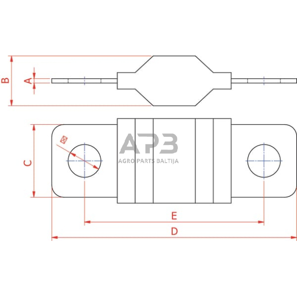 Saugiklis juostinis 100A, 68.6mm Hella 8JS742902001 5