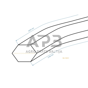 Šešiabriaunis pjaunamosios diržas Dolmar TM-92-14, TM-92-14H AA86 12,5x2184mm Li, 12,5x2235mm La