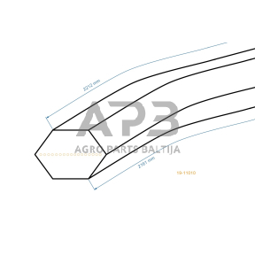 Šešiabriaunis pjaunamosios diržas Iseki JU 130, JU 130 H, JU 135, JU 135 H, JU 2135, JU 2135 H, CM 7114 H AA85 12,5x2161mm Li, 12,5x2212mm La