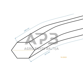 Šešiabriaunis pjaunamosios diržas Mastercut 92, 92-155, 92-145 AA90 12,5x2288mm Li, 12,5x2339mm La