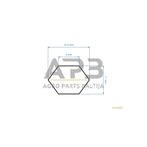 Šešiabriaunis pjaunamosios diržas Raiffeisen RMH 7145-92 H, 7145-92 AM, 7145-92 H AA90 12,5x2288mm Li, 12,5x2339mm La