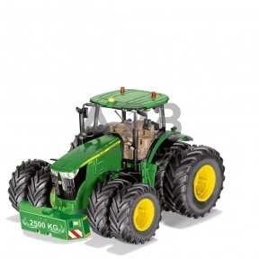 Siku traktorius John Deere 7290R su dvigubomis padangomis, Bluetooth programėlės valdymu ir nuotolinio valdymo moduliu, 10673600000