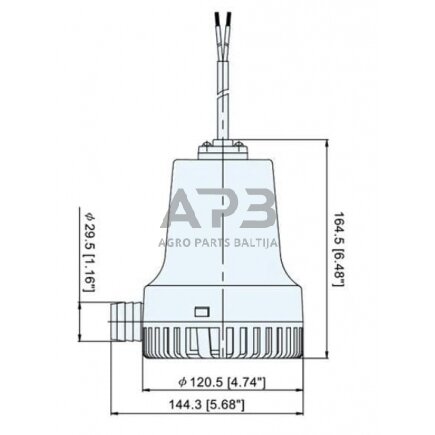 Siurblys 12V su 8 metrų laidu WE12009N 1