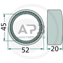 SKF adatinis guolis HK 4520 1