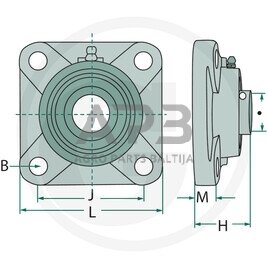 SKF guolių mazgas korpusinis guolis FY 35 TF 1