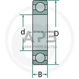 SKF vienaeilis rutulinis guolis su giliais grioveliais 6014 2RS 1