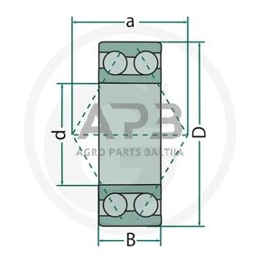 SKF dvieilis rutulinis guolis 3208