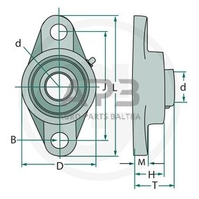 SKF guolių mazgas korpusinis guolis FYTB 50