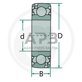 SKF radialinis rutulinis guolis 1726208 2RS