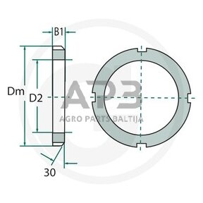 SKF tvirtinimo veržlės M5, KM 05