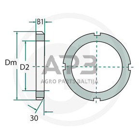 SKF tvirtinimo veržlės M8, KM 08