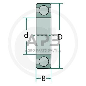 SKF vienaeilis rutulinis guolis su giliais grioveliais 6002