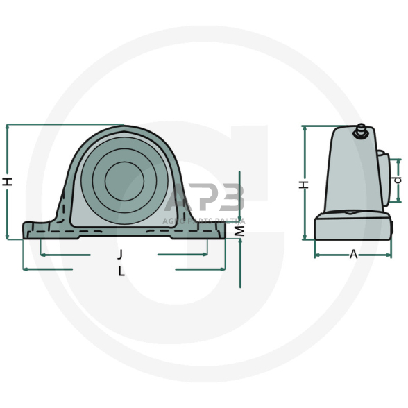 SKF guolių mazgas korpusinis guolis SY 35 TF 1