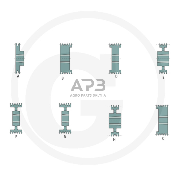 Skriemulys diržinei pavarai 3 griovelių, SPA profilis, Išorinis Ø (mm): 131, Darbinis Ø (mm): 125 1