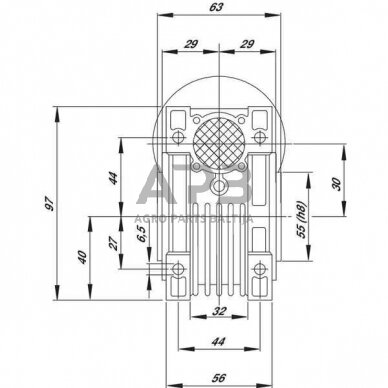 Sliekinis reduktorius GR03040 I = 40 2