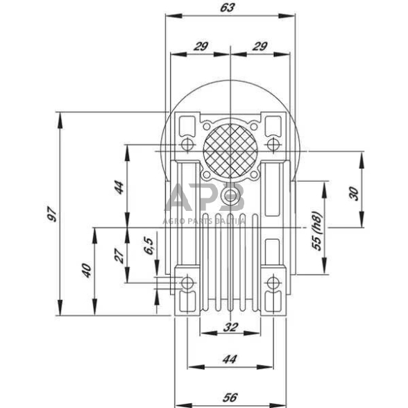 Sliekinis reduktorius GR03010 I = 10 2