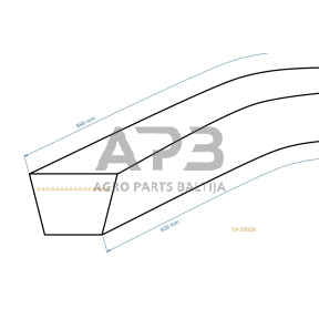 Sniego valytuvo diržas Cub Cadet 221LHP, 524SWE, 528SWE, 530SWE 12,7x895mm La