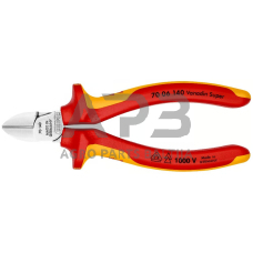 Šoninio kirpimo replės elektrikui 140mm (1000V) KNIPEX