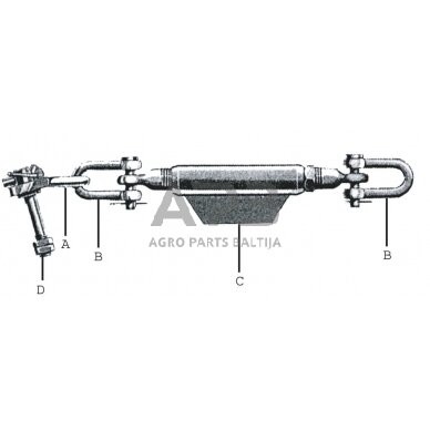 Šoninė prikabinimo sąvarža 445,00 mm – 536,00 mm Z700142KR 1