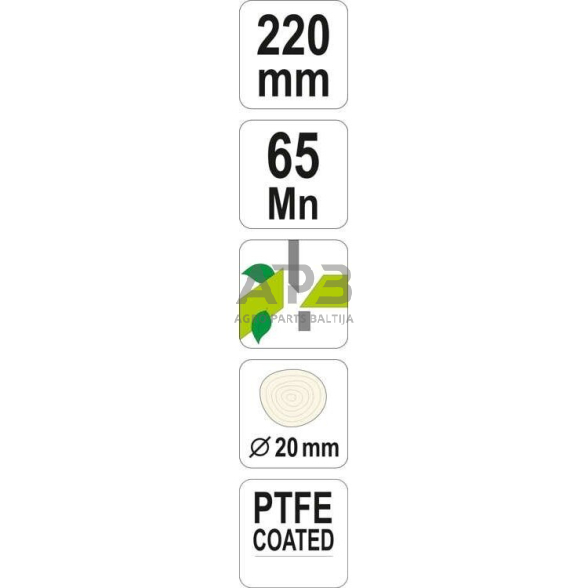 Sodo žirklės - sekatorius 220mm PTFE 2