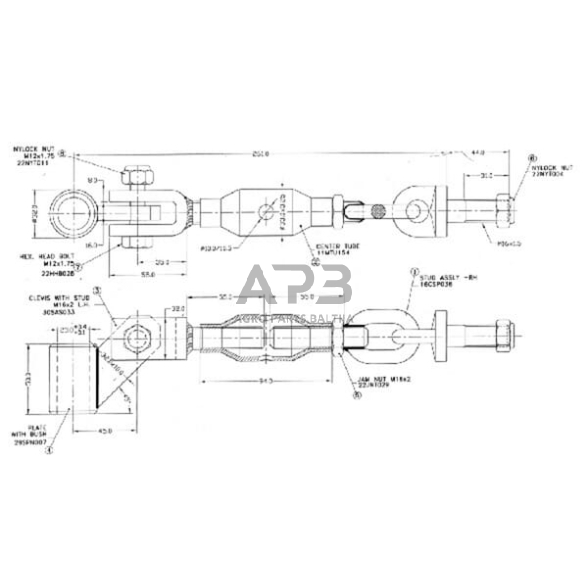 Šoninė prikabinimo sąvarža 215,00 mm – 260,00 mm Z700400KR 2