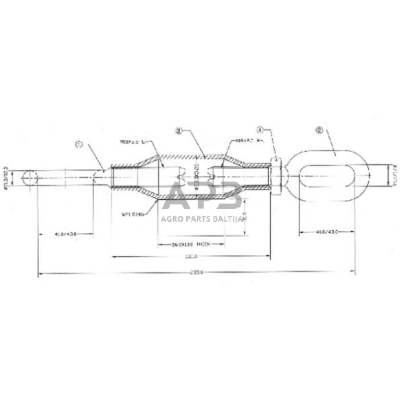 Šoninė prikabinimo sąvarža 255,00 mm – M18 Z700544KR 1