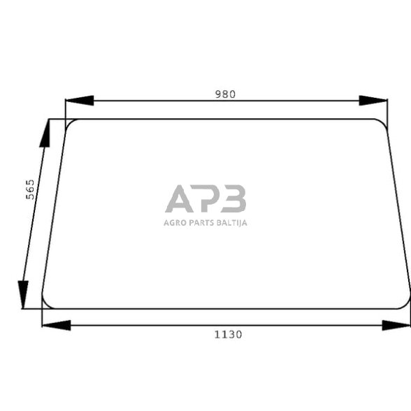Šoninis kabinos stiklas viršutinis 1665683M2 1