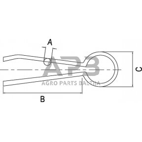 Spyruoklinis kaištis 1,50 mm x 38,00 mm gopart CL315GP