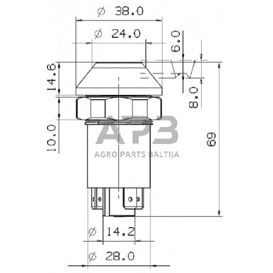 Spaudžiamas jungiklis Pneutron 11215100PN 4