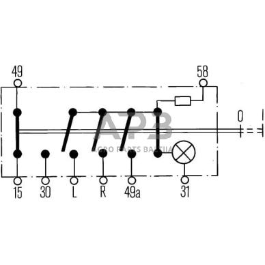 Spaudžiamas jungiklis Hella 12V 6HF003916011 2