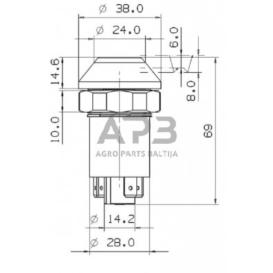 Spaudžiamas jungiklis Pneutron 11100320PN 4