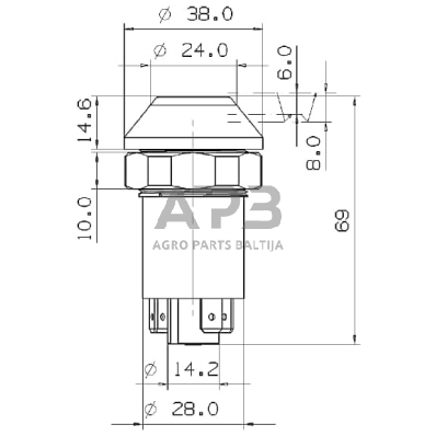 Spaudžiamas jungiklis Pneutron 11245210PN 5