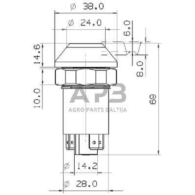 Spaudžiamas jungiklis Pneutron 11245270PN 5