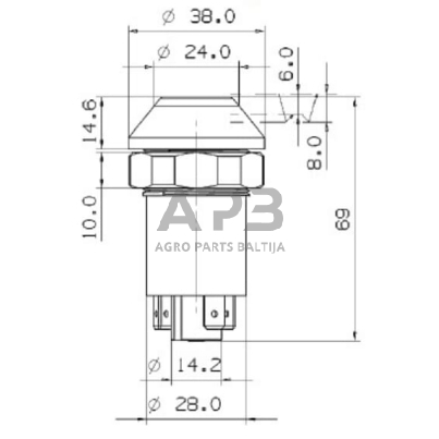 Spaudžiamas jungiklis Pneutron 11105130PN 4