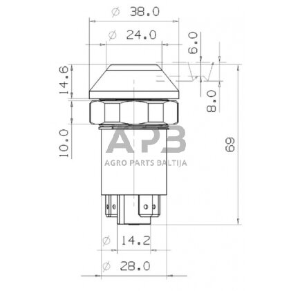 Spaudžiamas jungiklis Pneutron 11103010PN 4