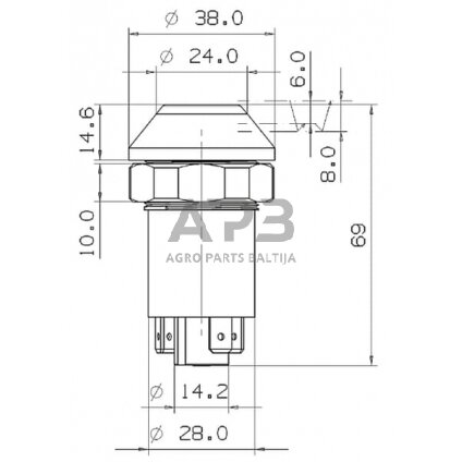 Spaudžiamas jungiklis Pneutron 11110210PN 4