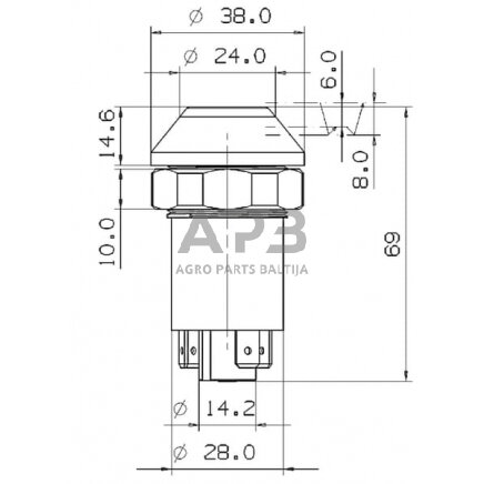 Spaudžiamas jungiklis Pneutron 11100240PN 4