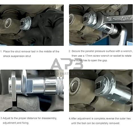 Specialus įrankis amortizatorių išėmimui / statramščio išplėtimui 3