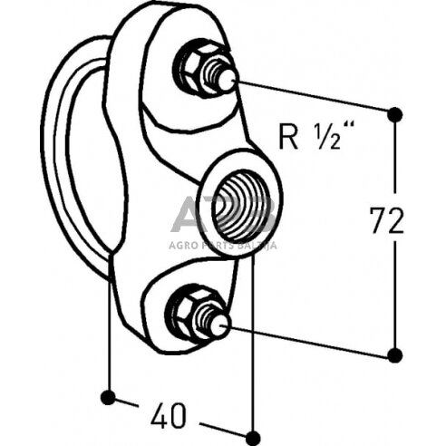 Spaustukas Suevia 1/2 SU1010535 1