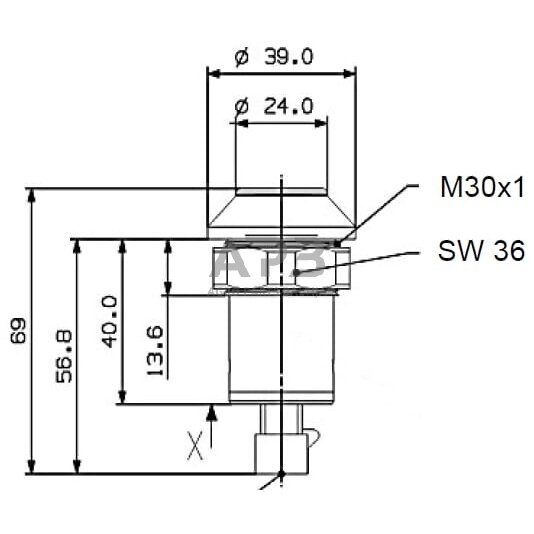 Spaudžiamas jungiklis Pneutron PTO 11905001PN 4