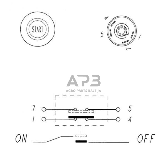 Spaudžiamas jungiklis Pneutron 11245030PN 5