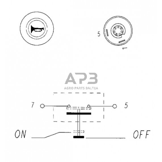 Spaudžiamas jungiklis Pneutron 11215100PN 5