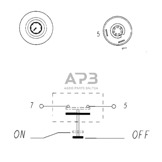 Spaudžiamas jungiklis Pneutron 11215400PN 5